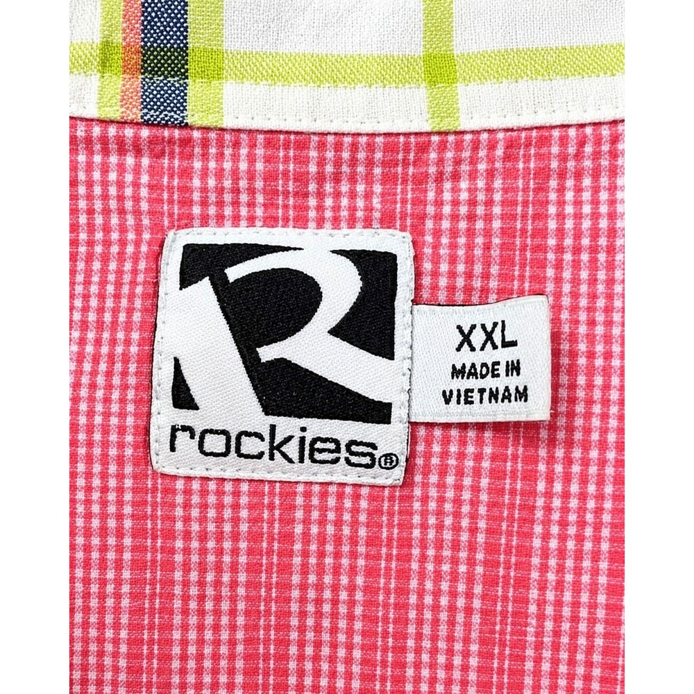 Rockies Western Shirt Women XXL Pink Good Gingham Snap Front Plaid RT31341031 - Picture 4 of 14